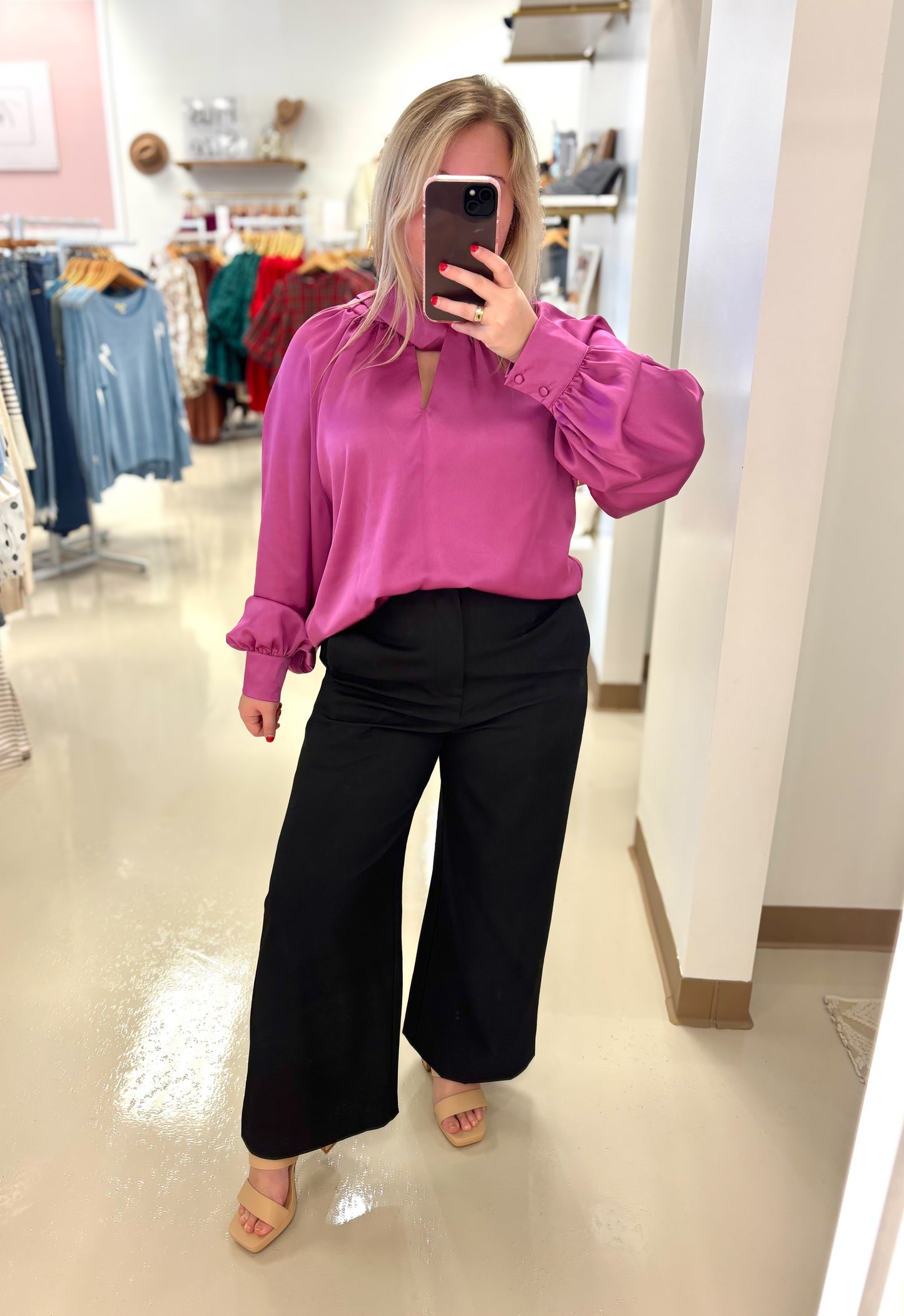 Knotted Collar Blouse