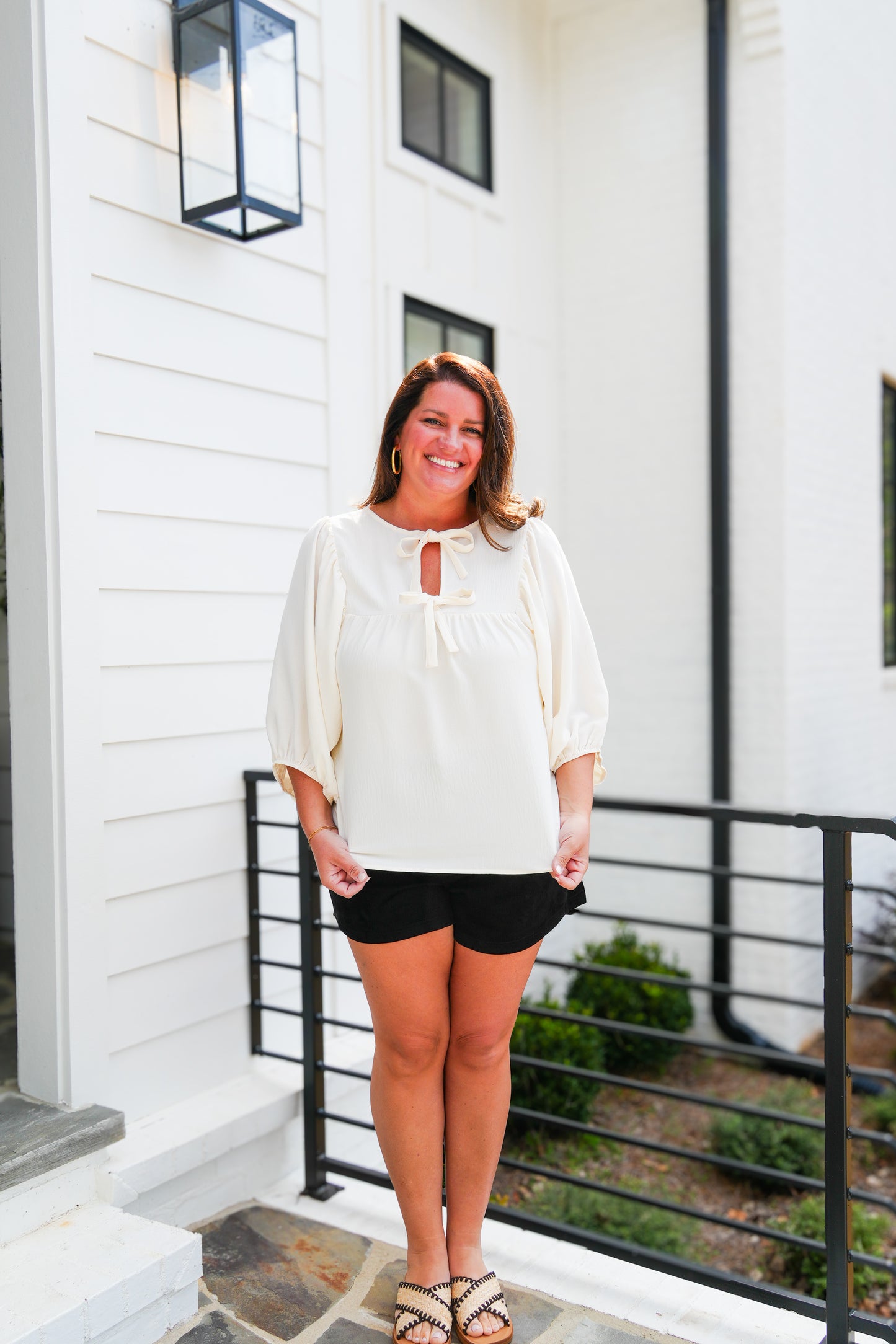 Front Ribbon Tie Top