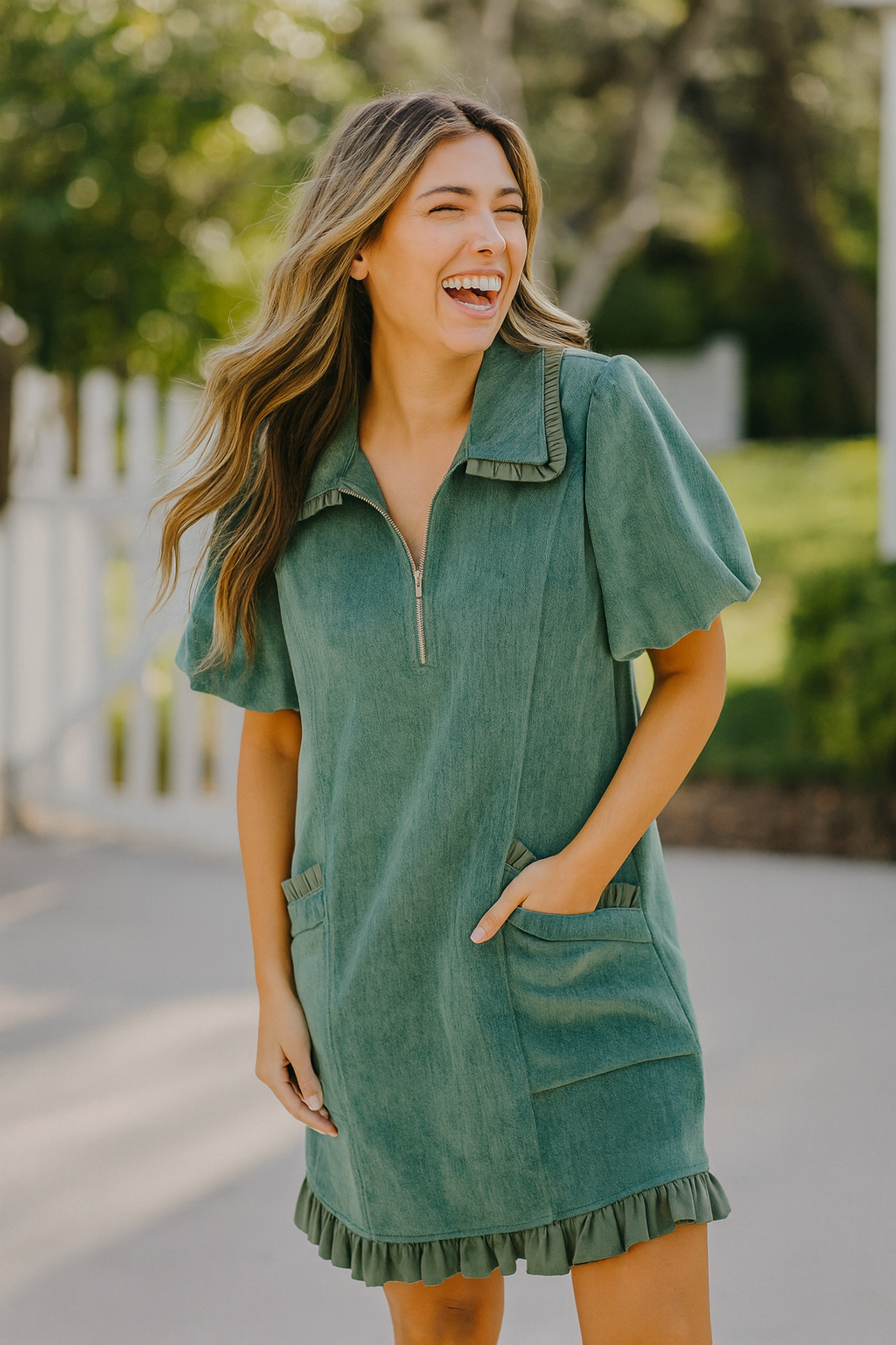 womens hunter green dress Hallie Hunter Green Dress Large