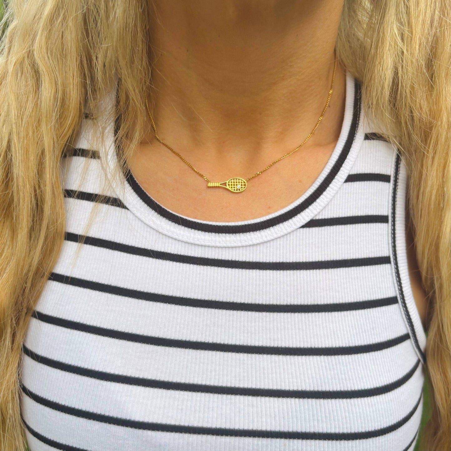 Tennis Racket Necklace