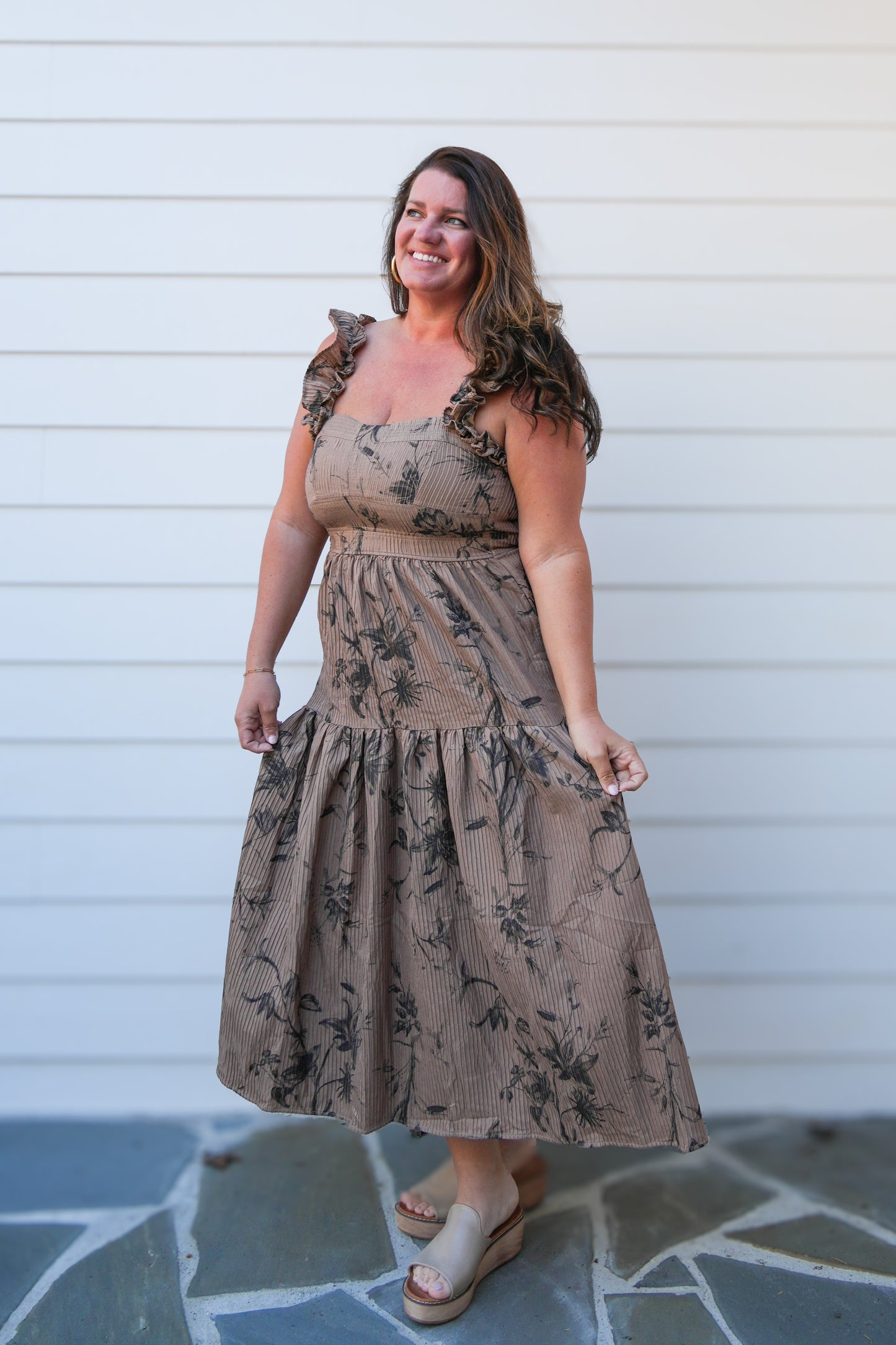 Mia Mocha Maxi Dress