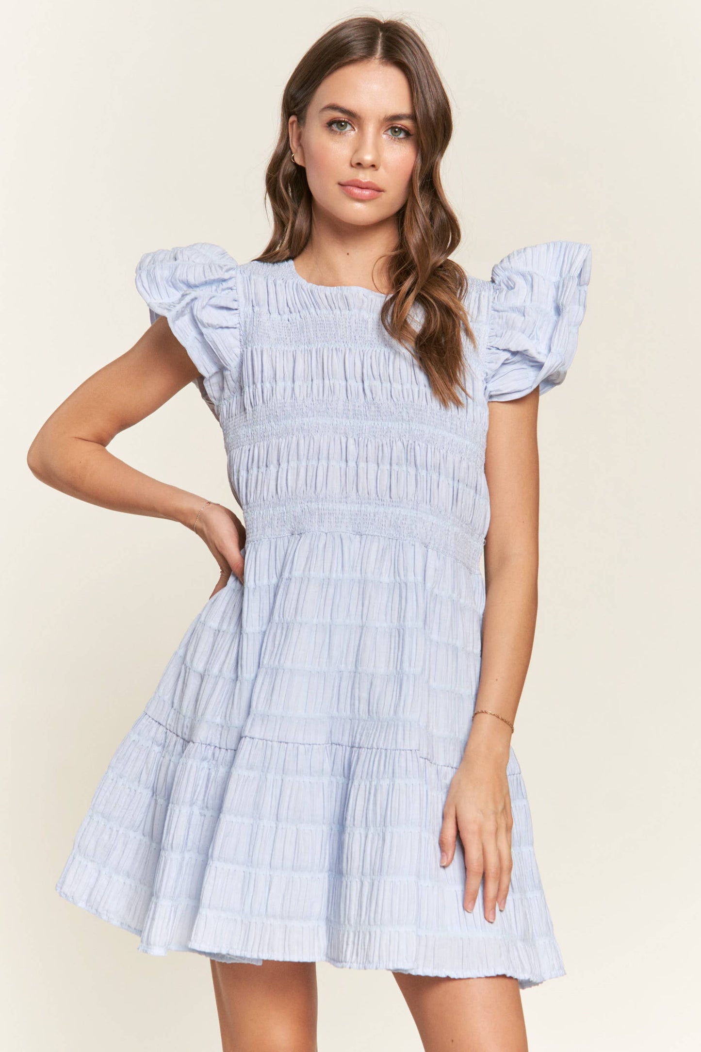 Bluebell Ruffle Smock Dress