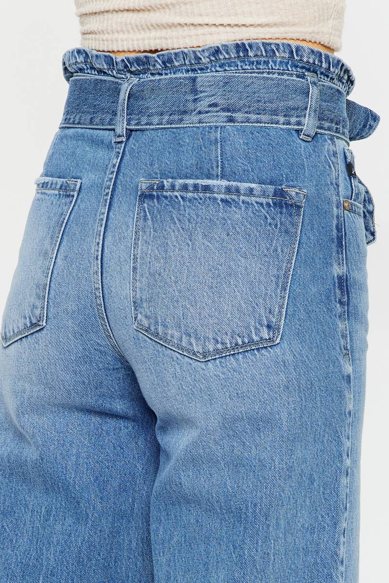 Ultra High Rise Cropped Wide Leg Jeans