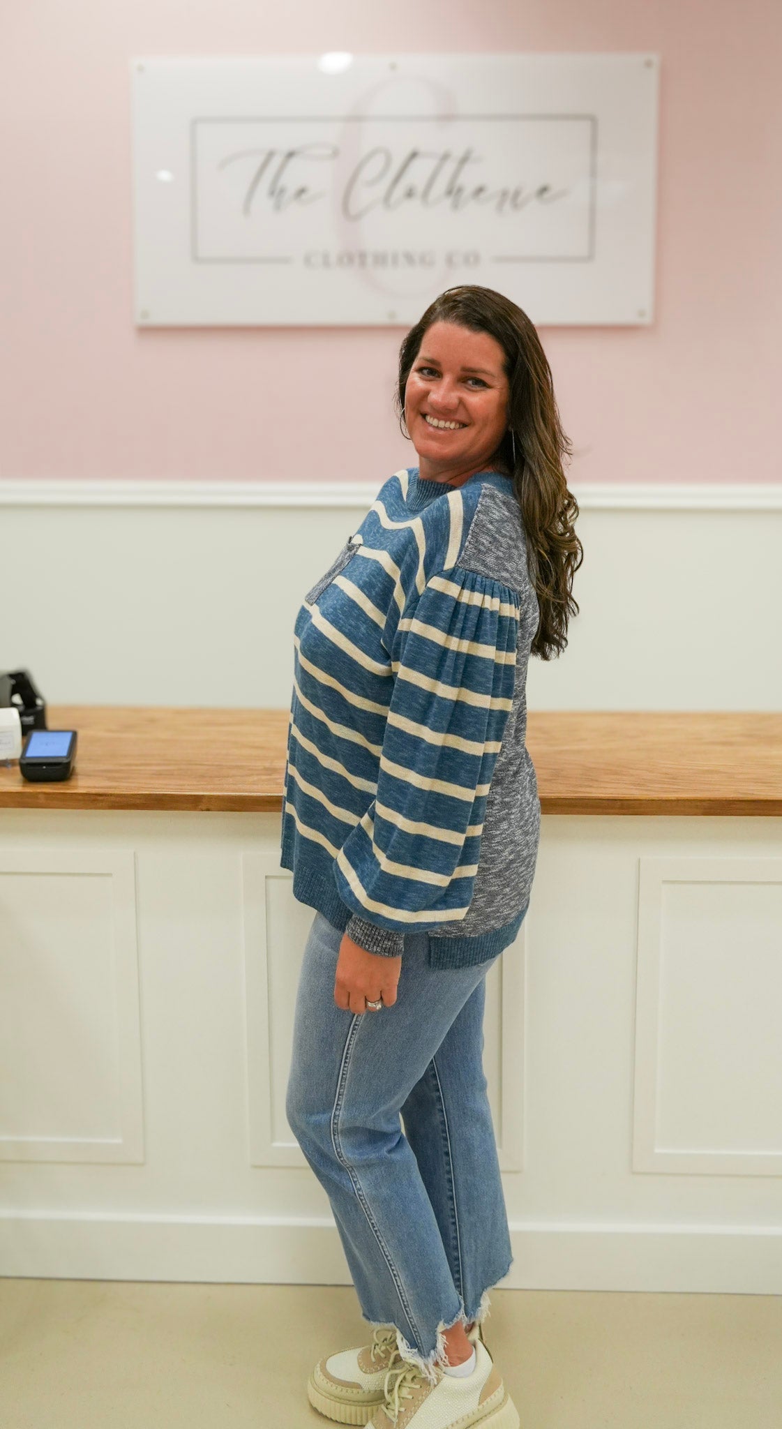 Dani Denim Stripe Sweater