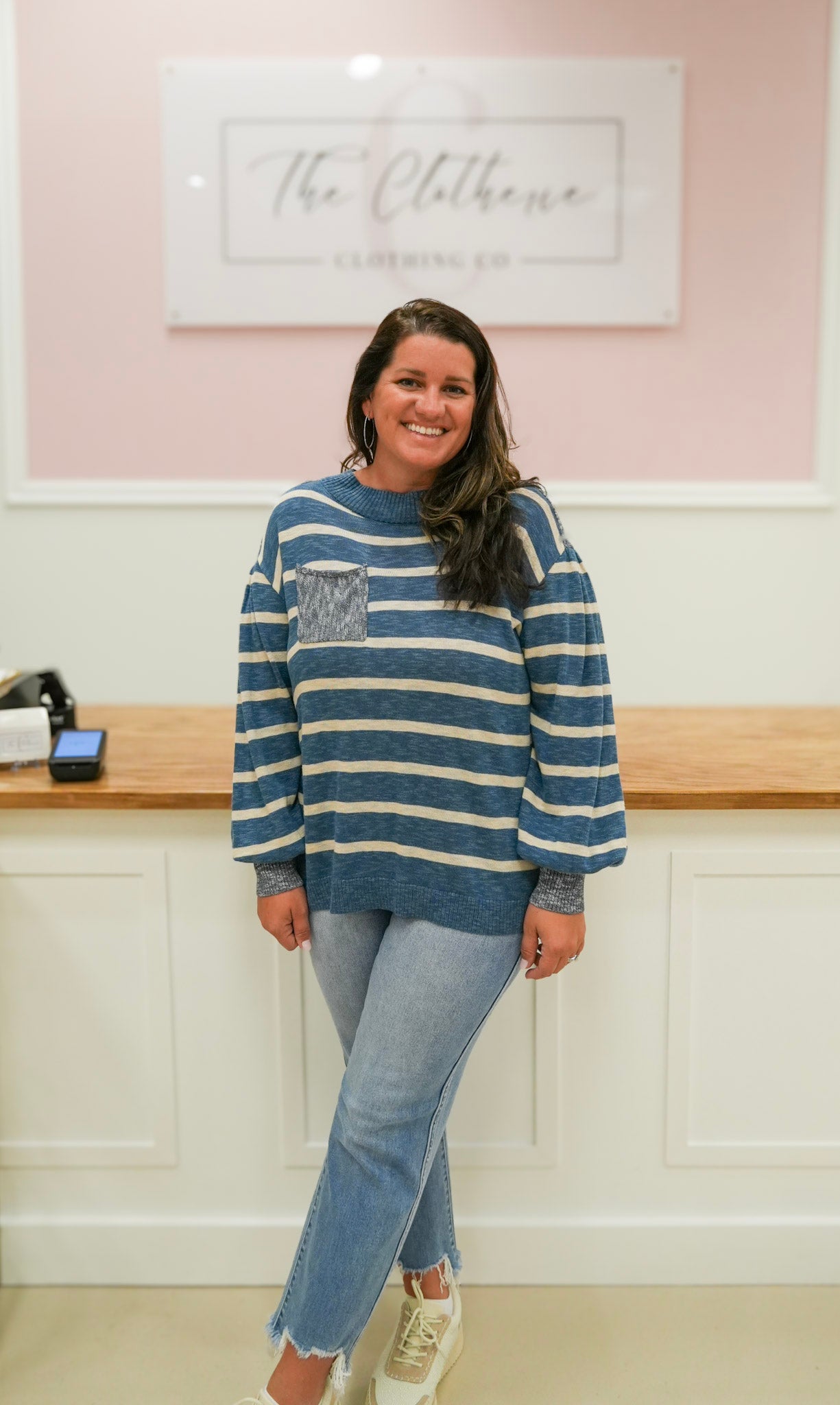 Dani Denim Stripe Sweater