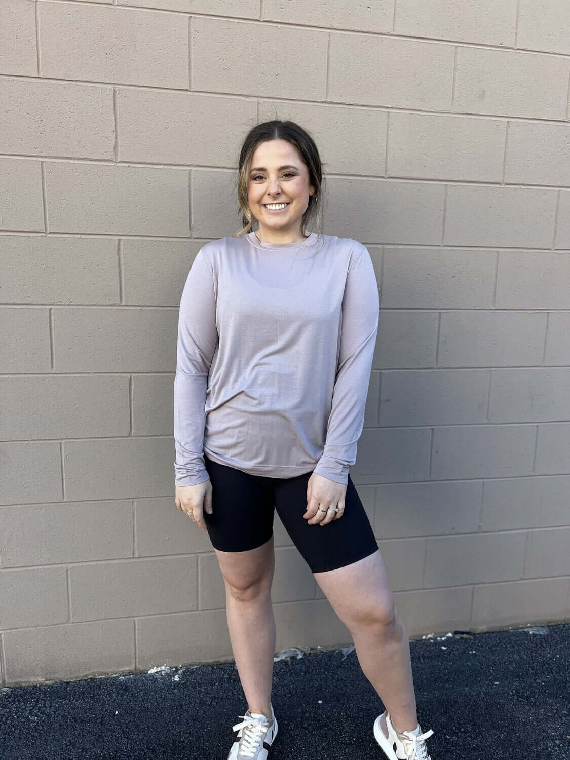 Peekaboo Back Long Sleeve Athletic Top