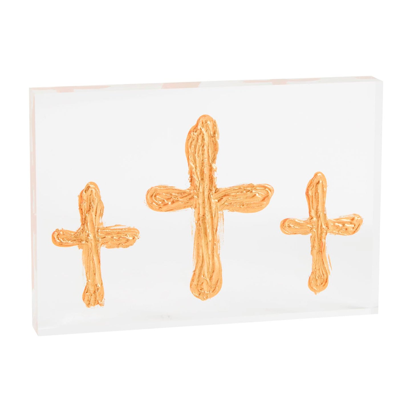 Triple Cross Hand Painted Acrylic Cross