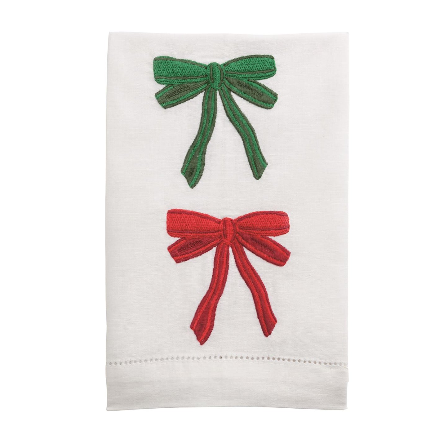 Embroidered Bow Tea Towels