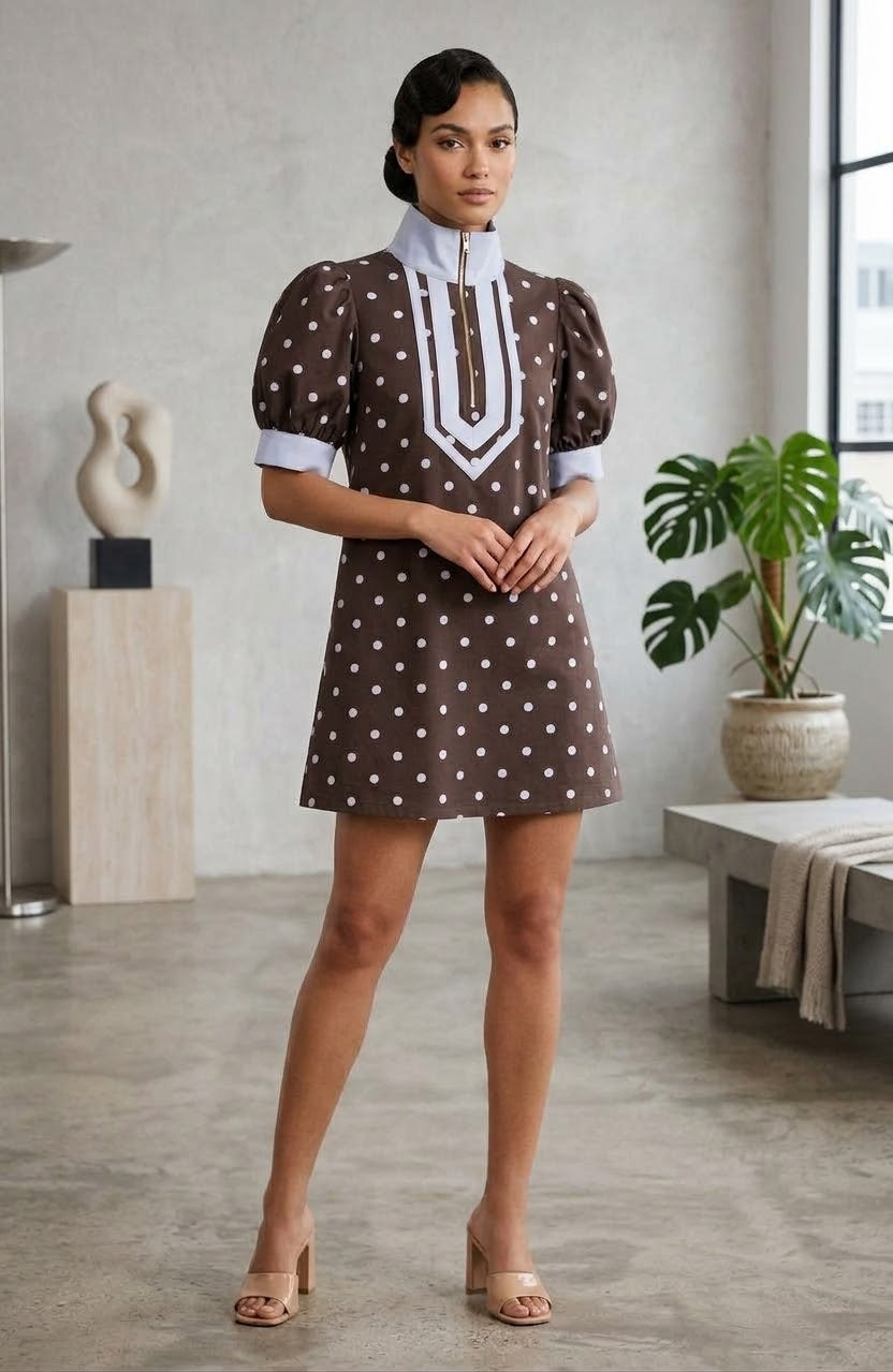 Bev’s Brown Polka Dot Dress