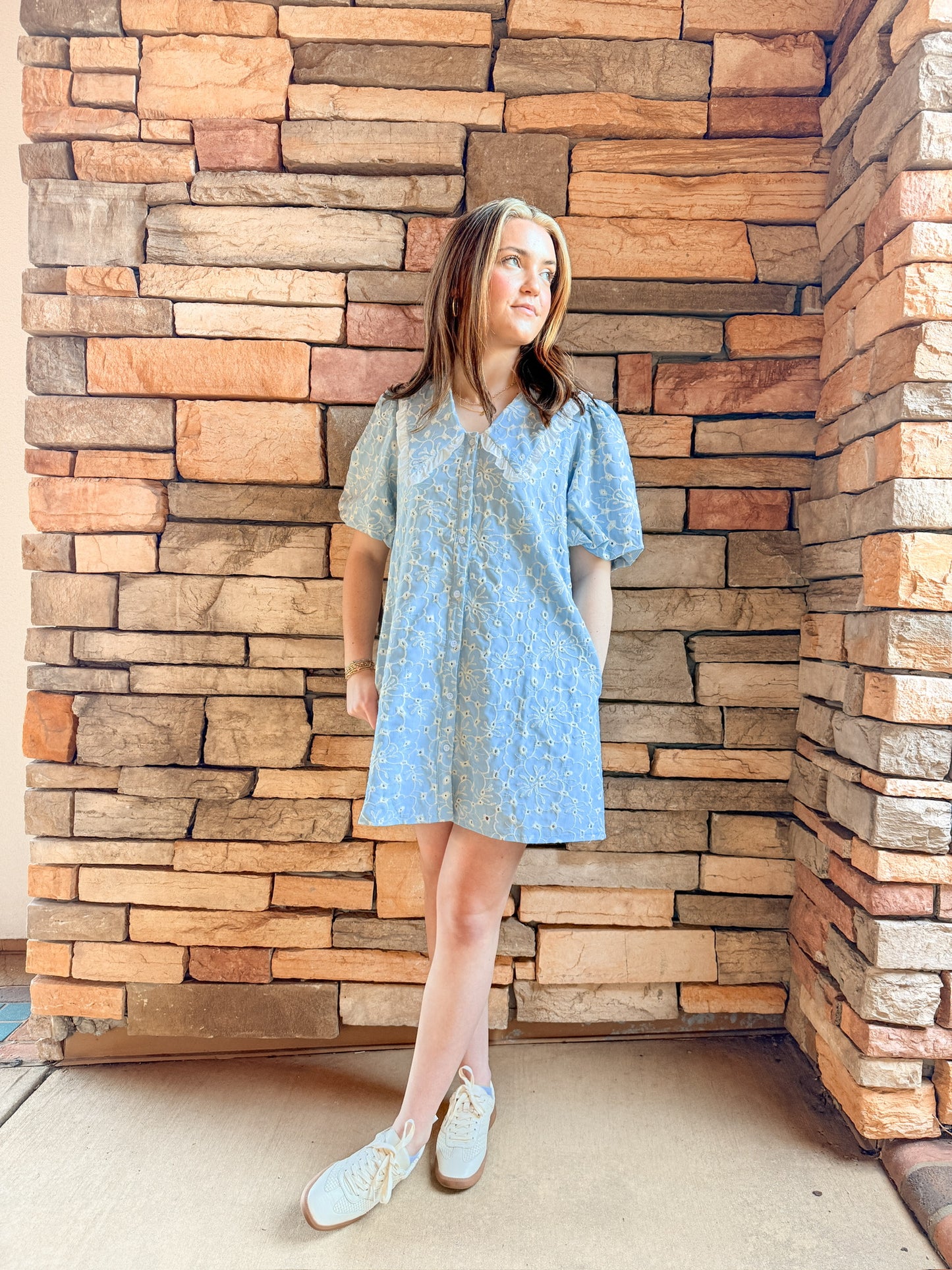 Everly Eyelet Mini Dress