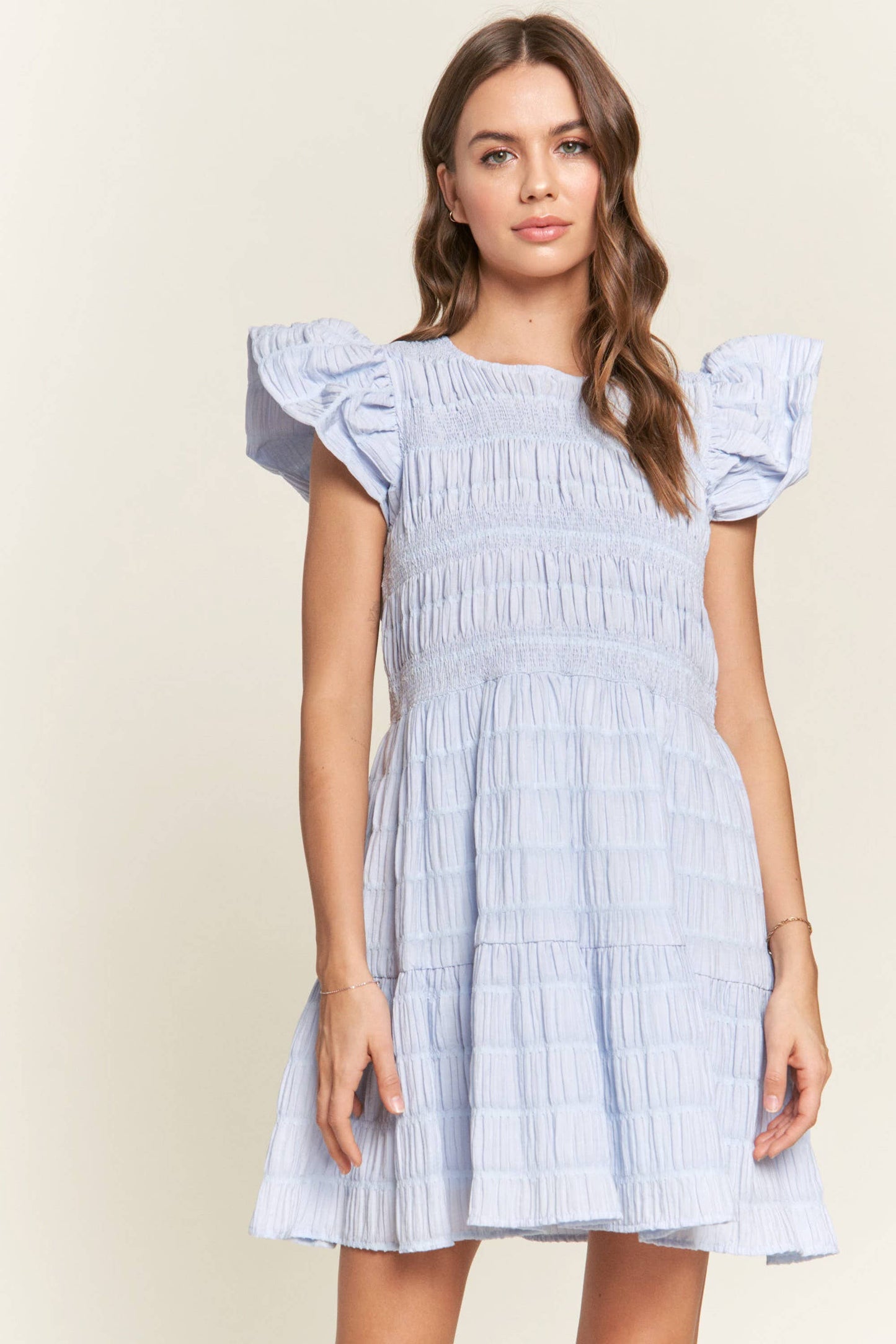Bluebell Ruffle Smock Dress