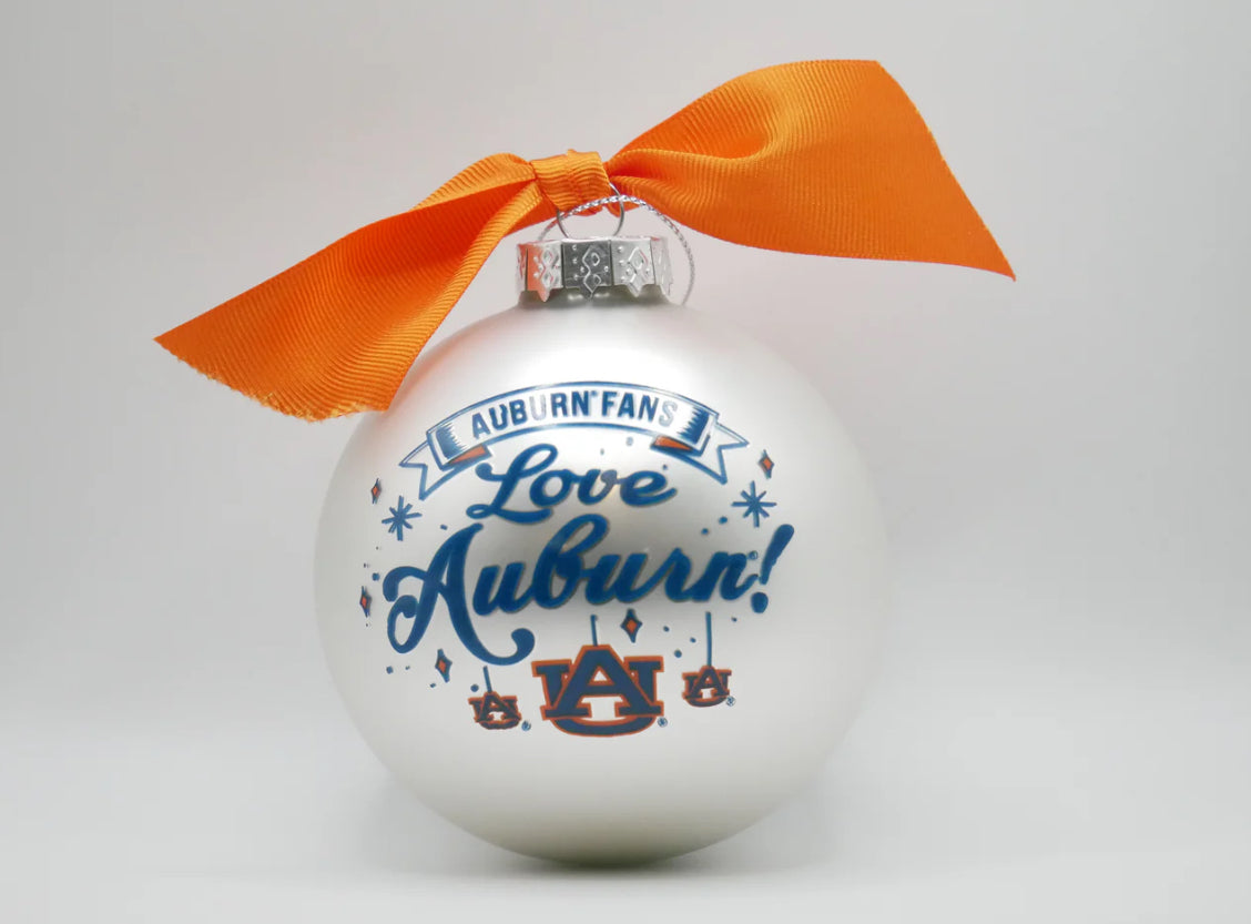 Auburn Mascot Glass Ball Ornament