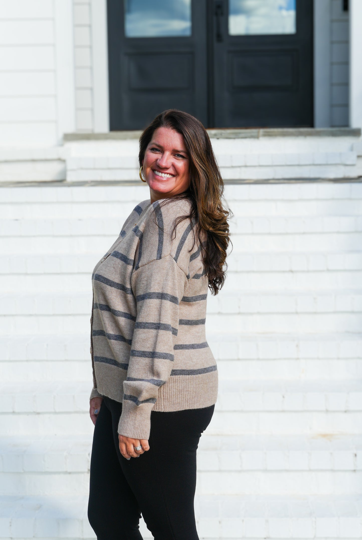 Stripes & Buttons Cardigan