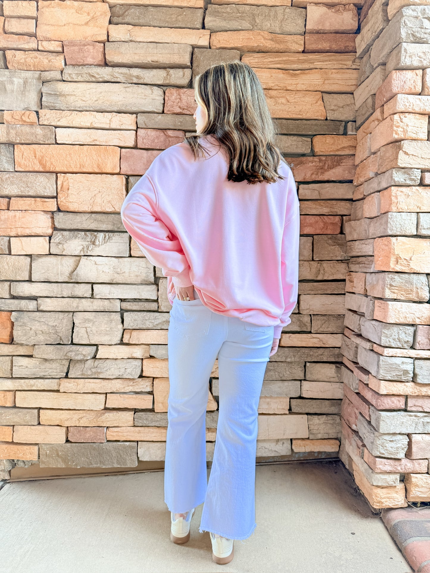 Too Cute In Pink Sweatshirt