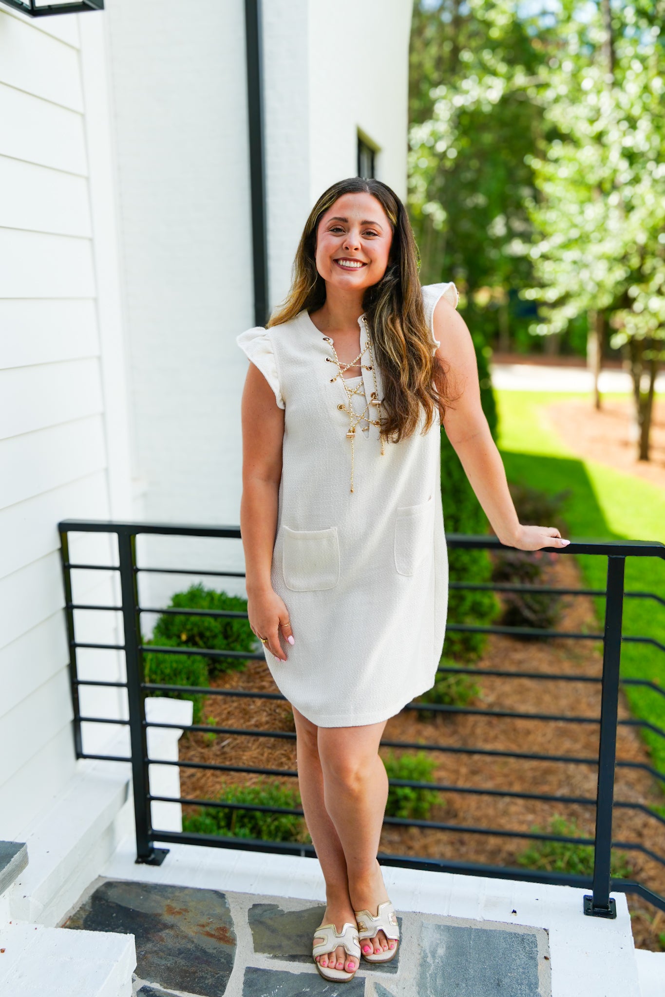 Go For Gold Tweed Dress