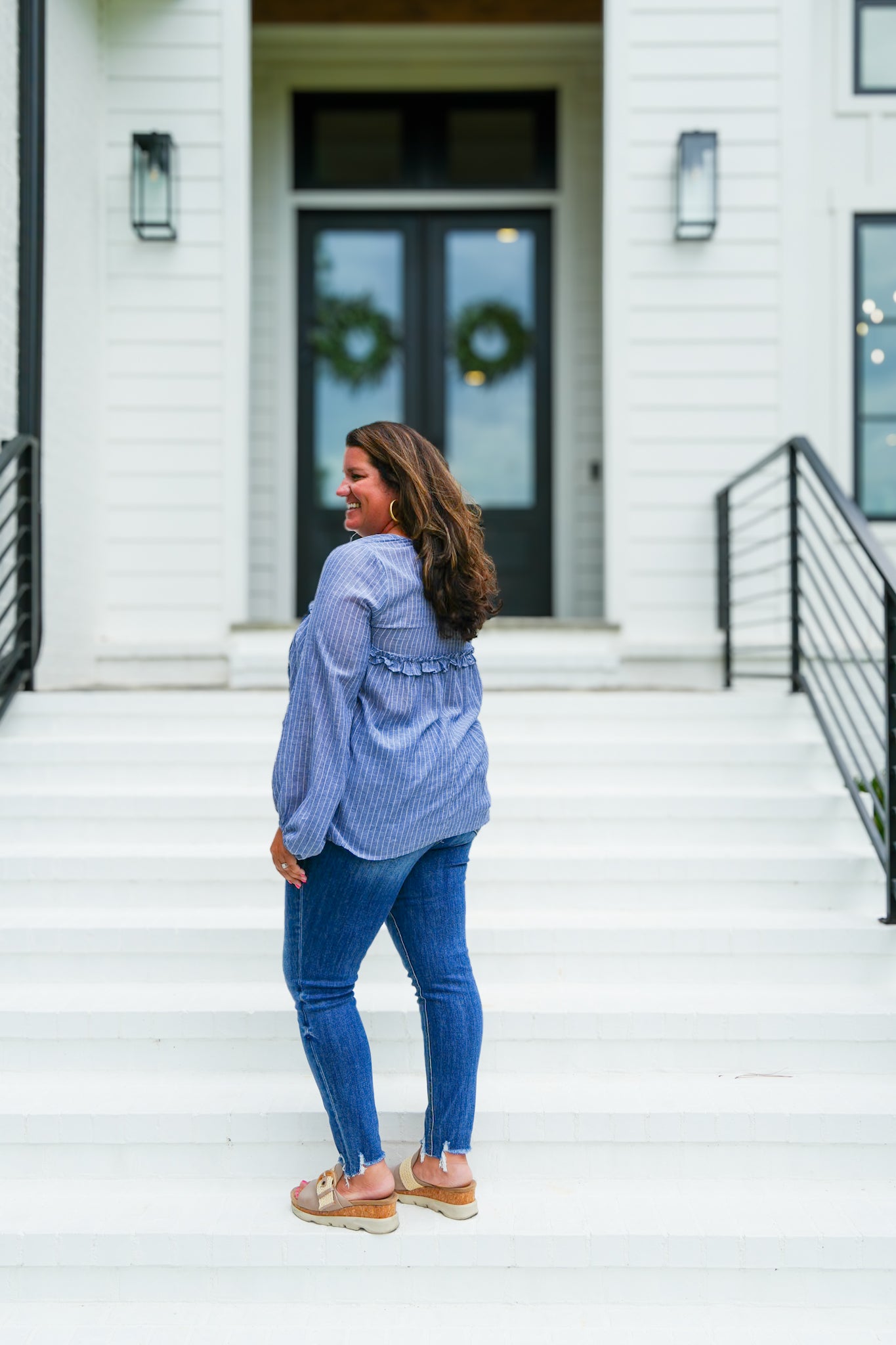 Pin Stripe Cotton Blouse