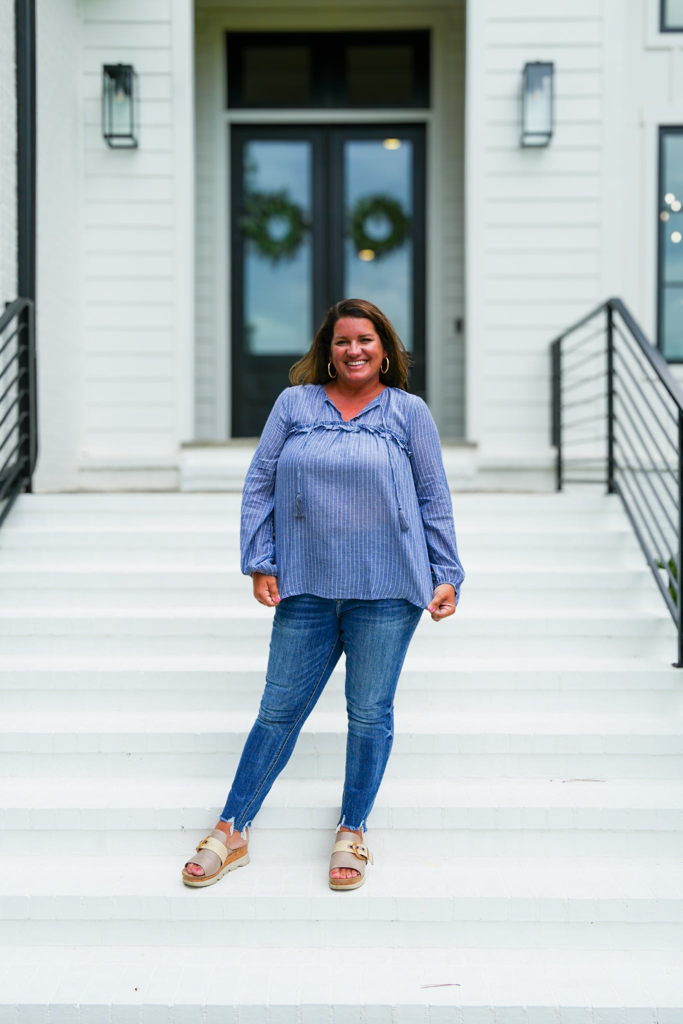 Pin Stripe Cotton Blouse