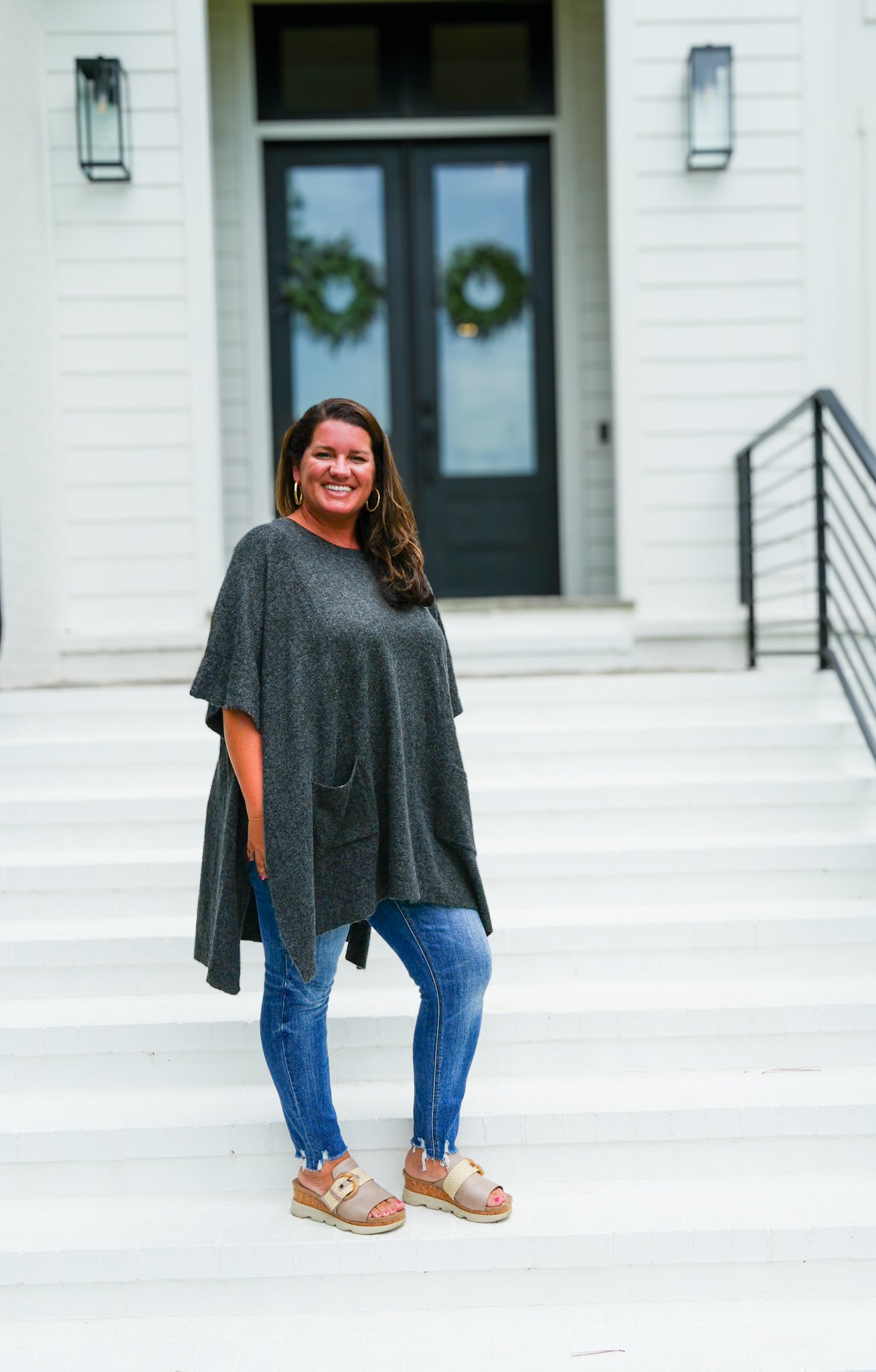Round Neck Poncho