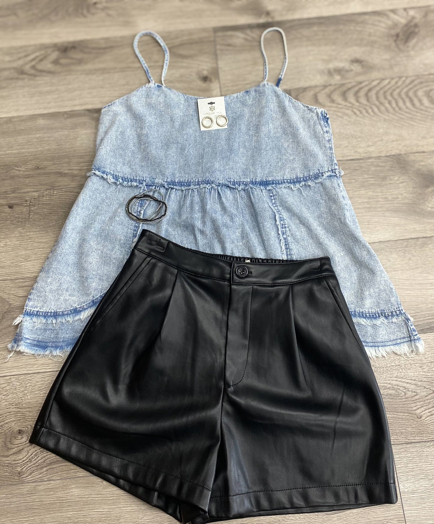 Soft Pleather High-Waist Shorts