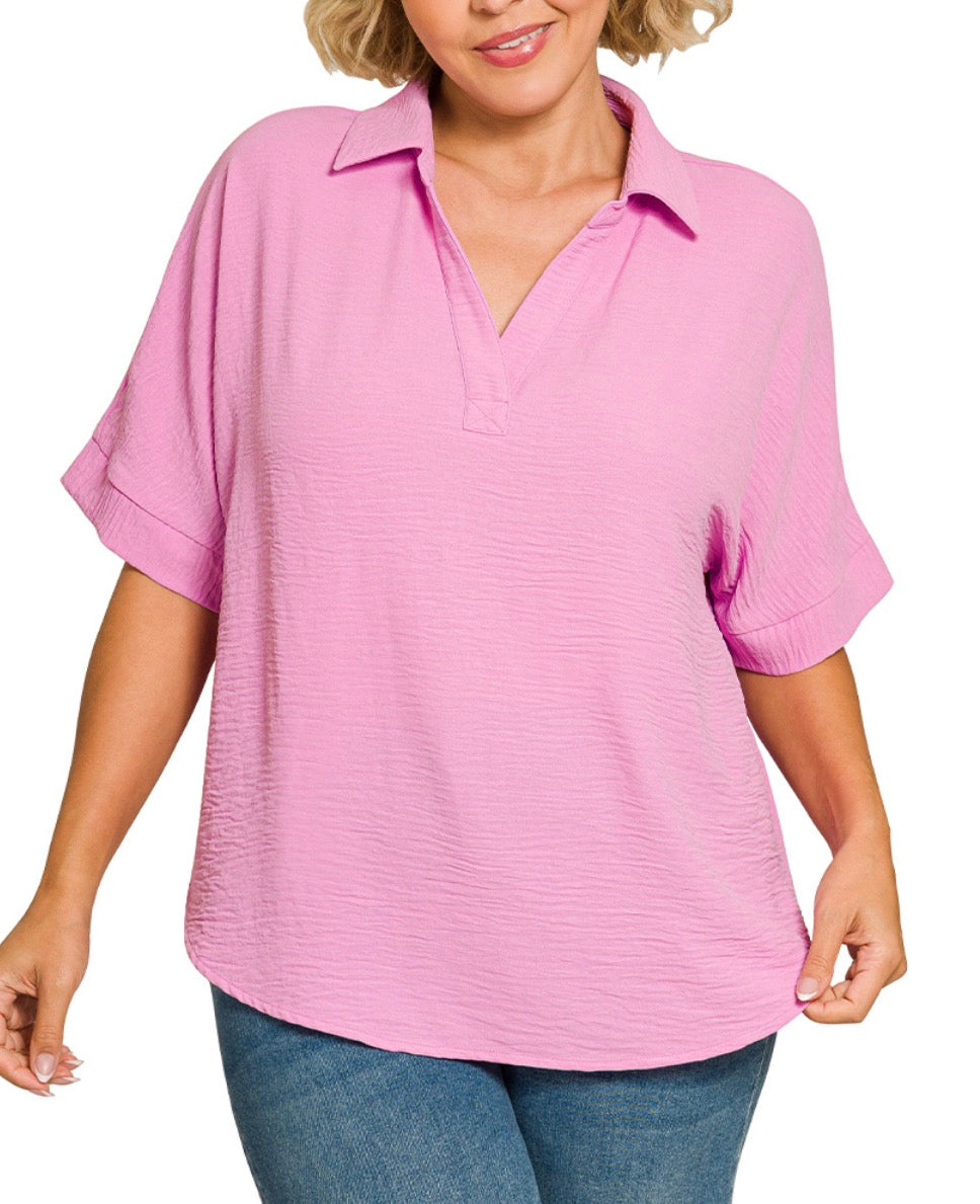 Carley Collared Airflow Top
