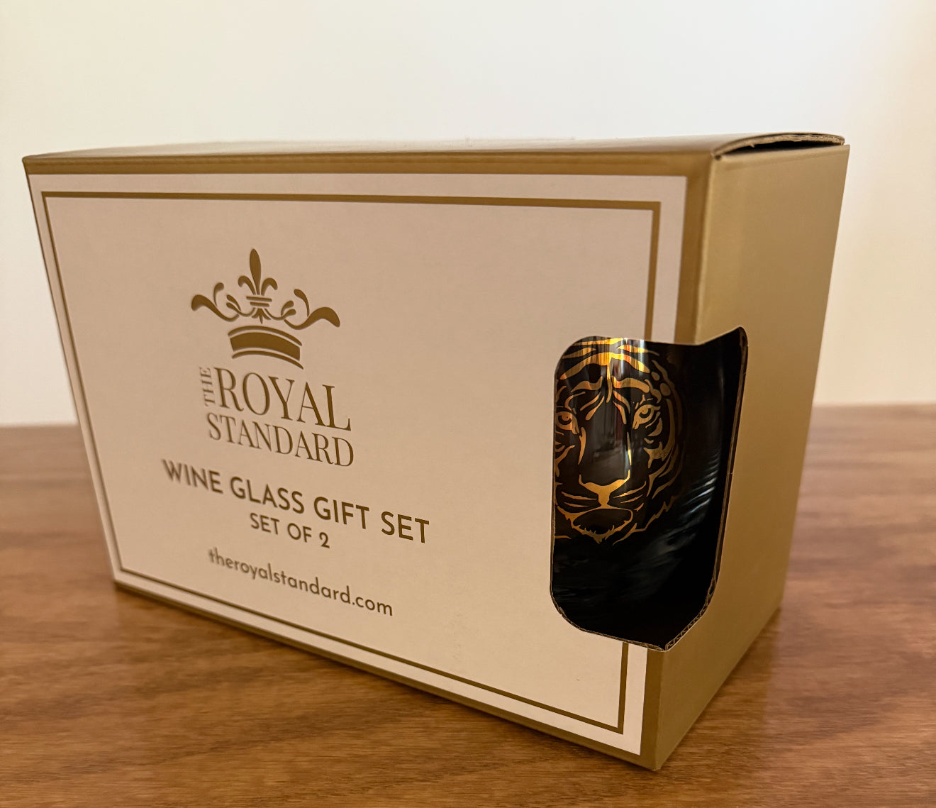 Go Get Em Tiger Wine Glass Gift Set