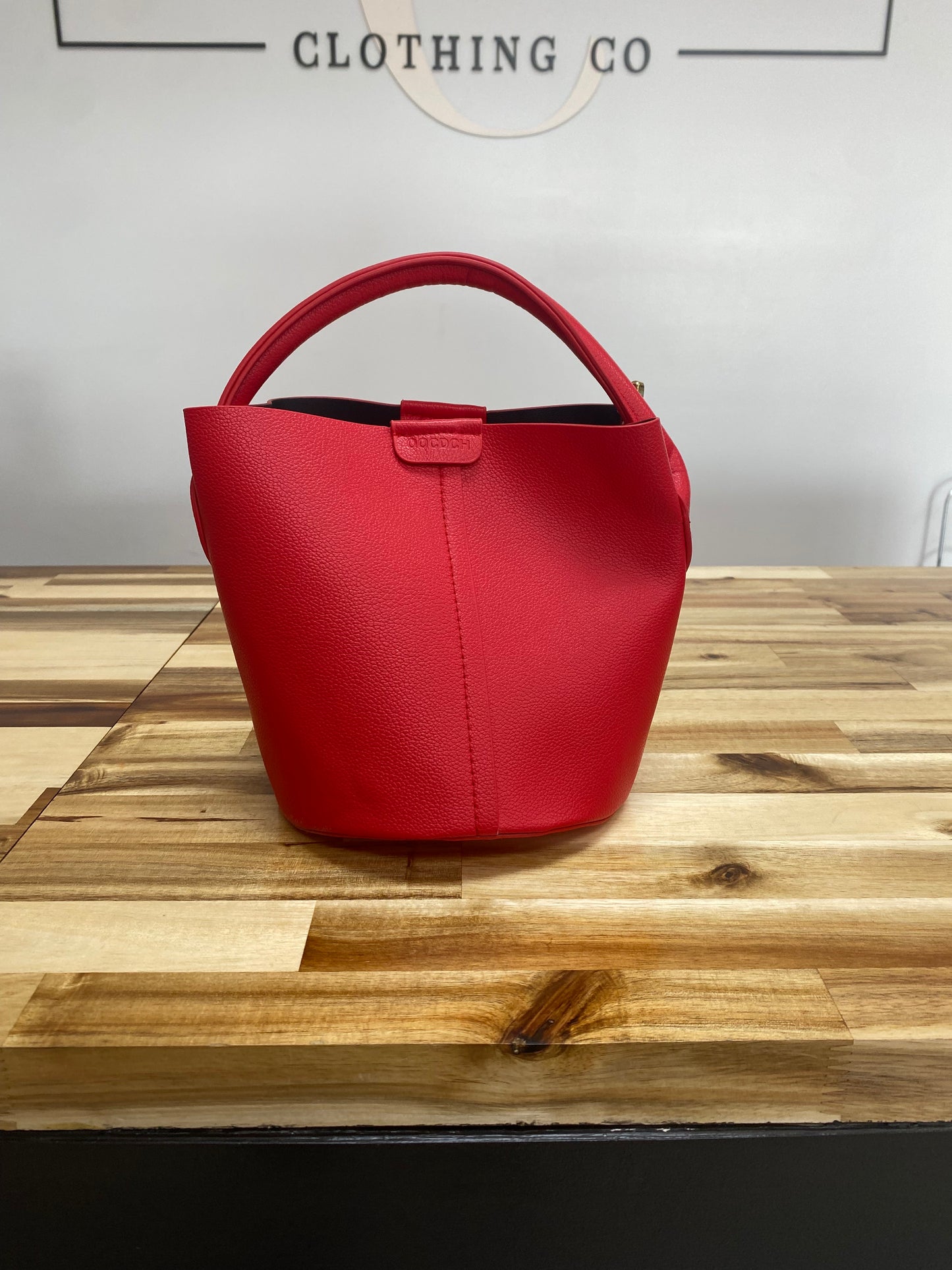 Red Bucket Bag