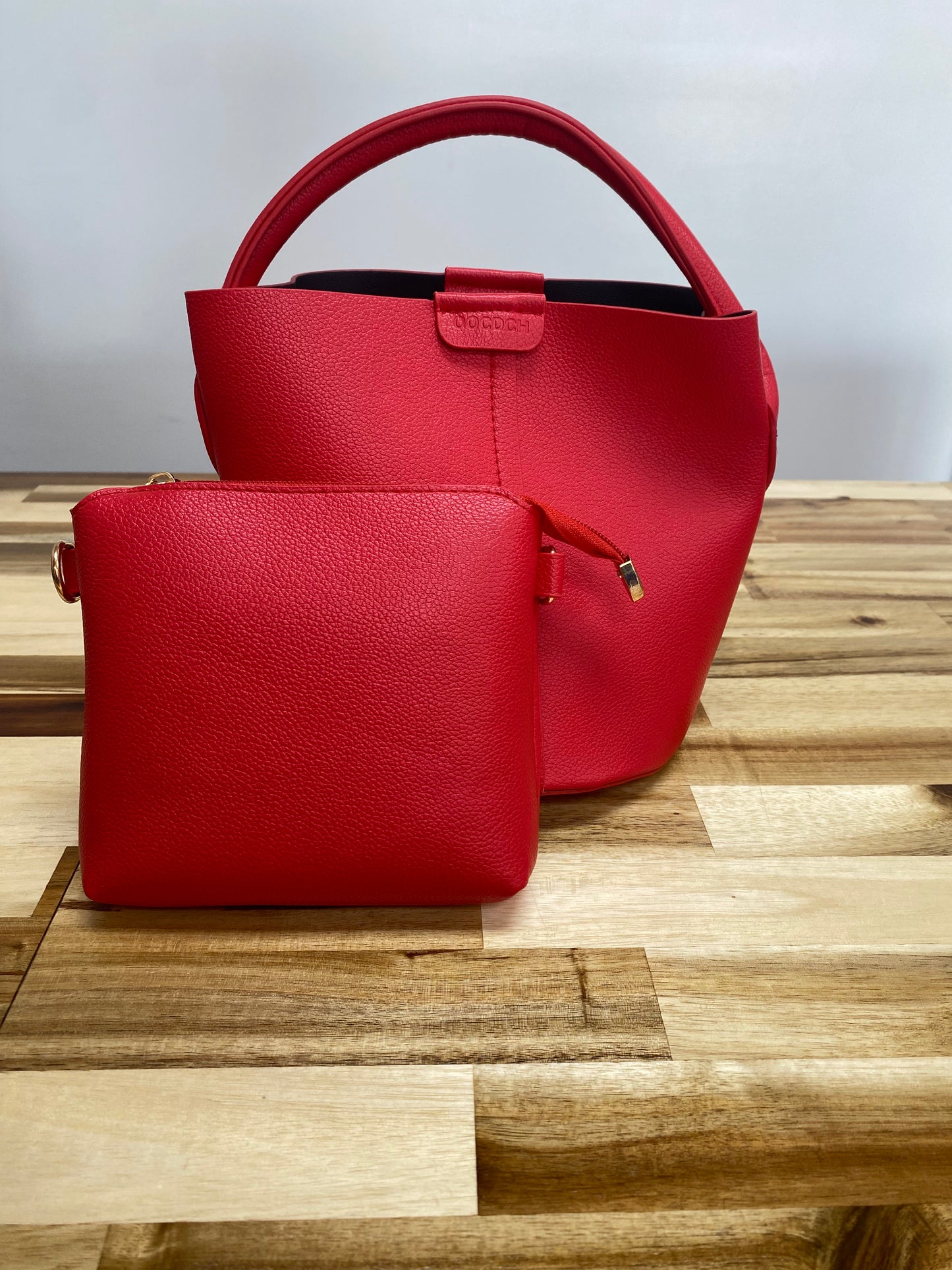 Red Bucket Bag