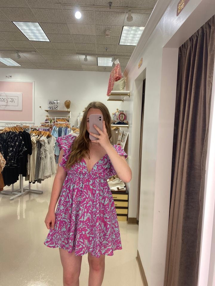 Playful Printed Mini Dress