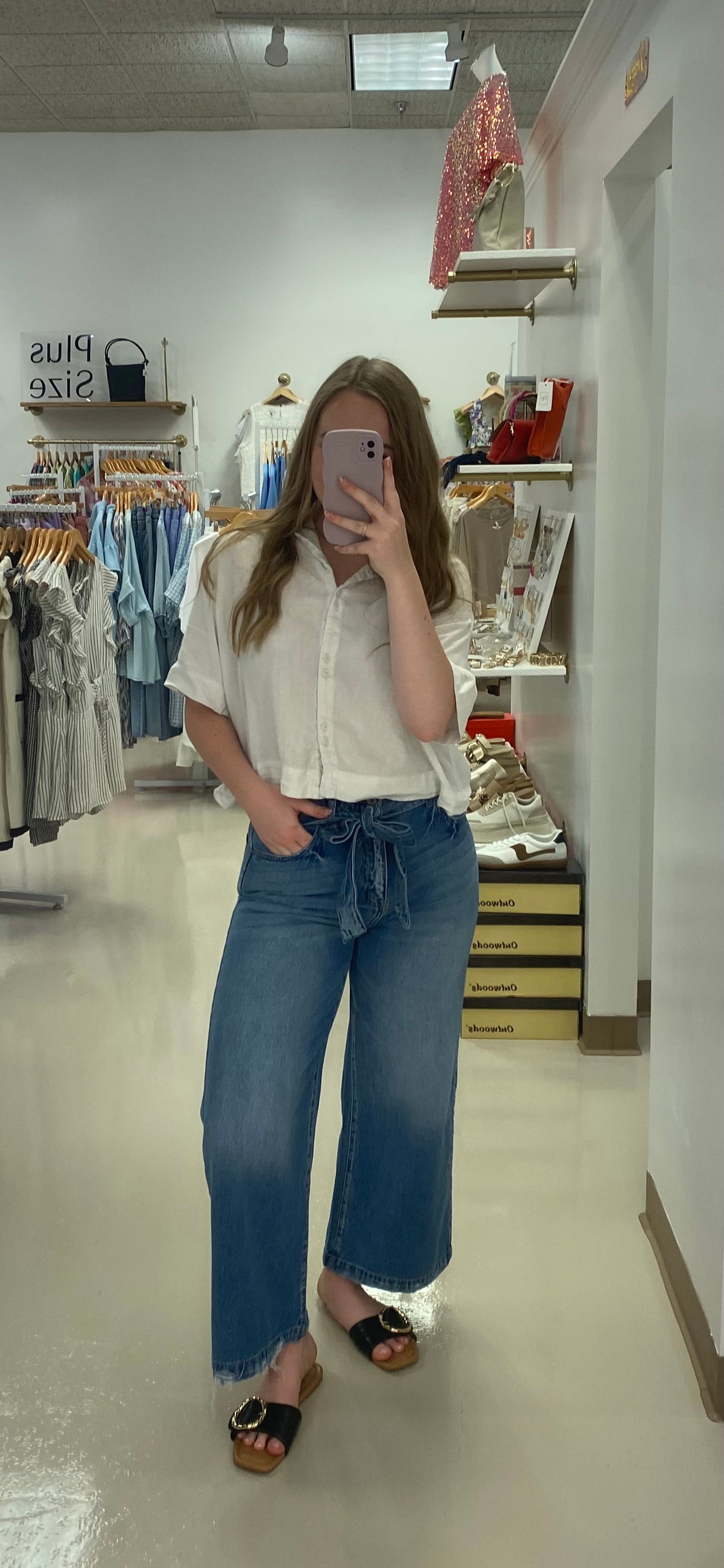 Ultra High Rise Cropped Wide Leg Jeans