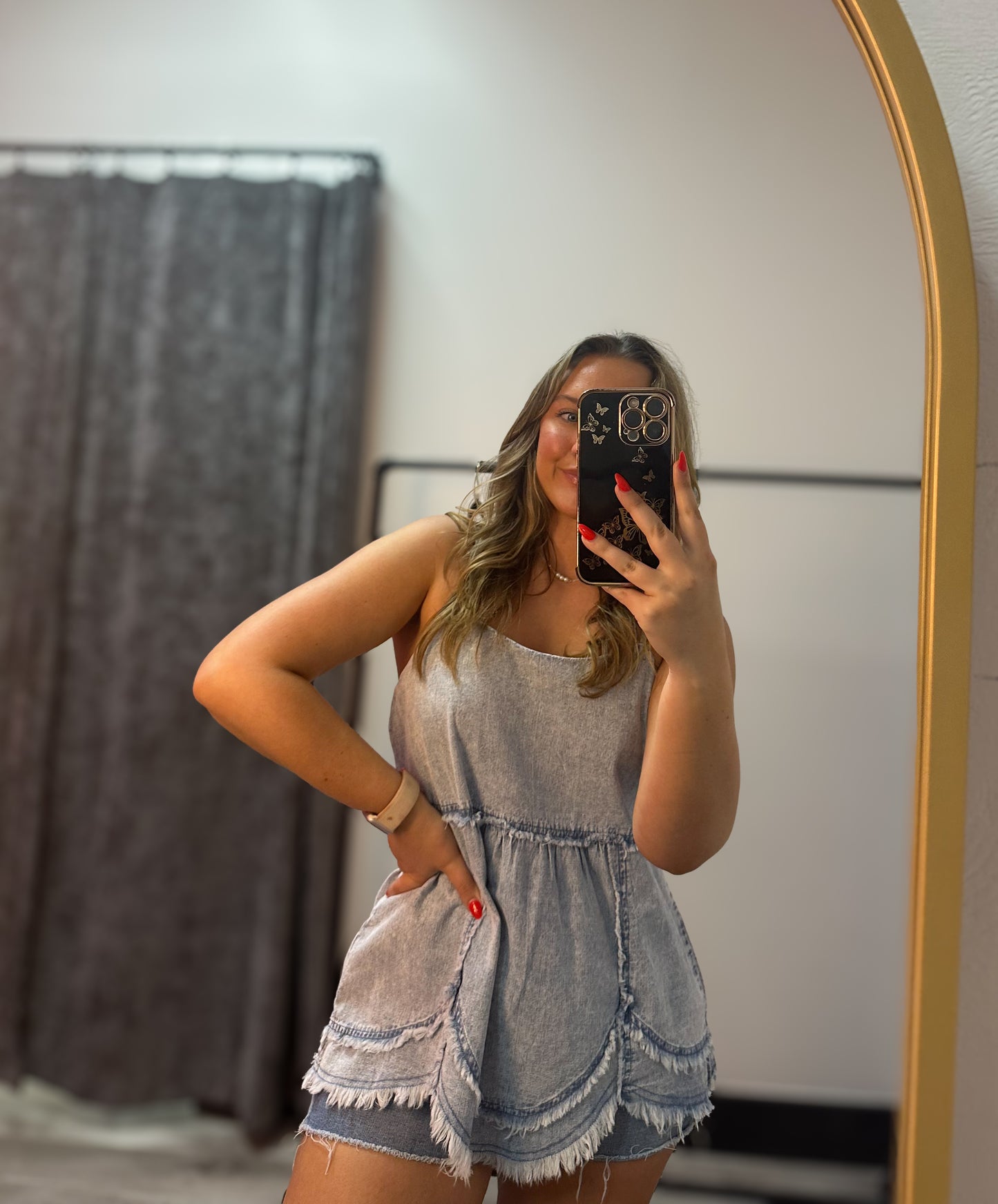 Washed Denim Tank