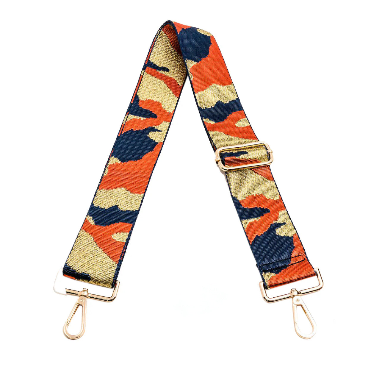 Gold Leather Double Zip Bag