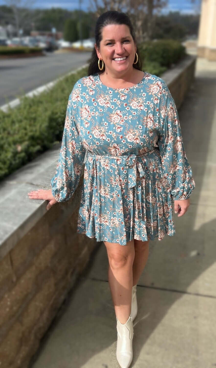 Flirty Tie Waist Mini Dress