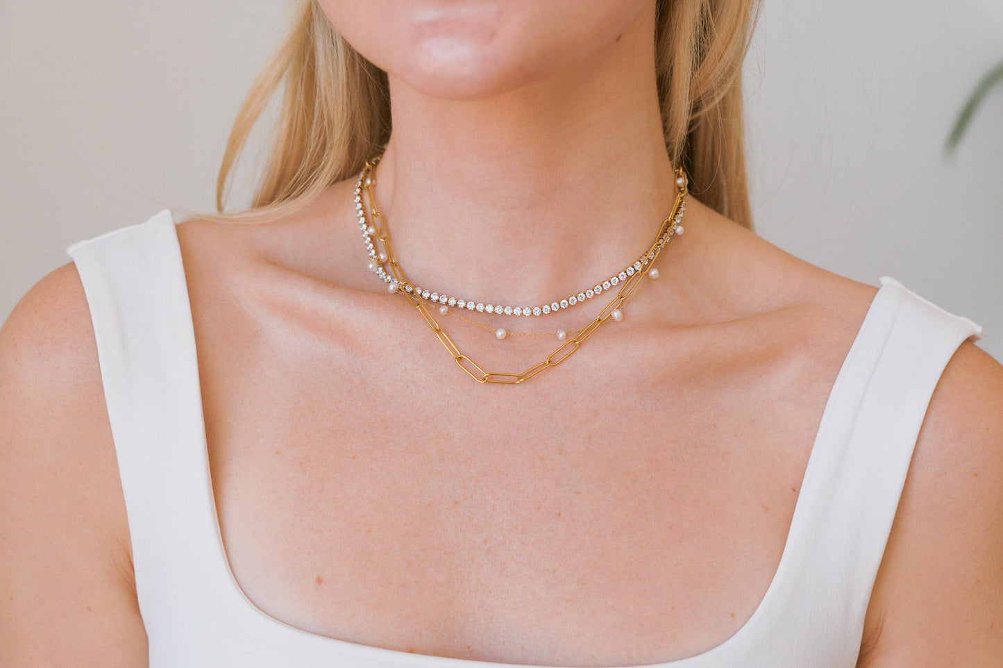 Sasha Gold Chain Choker- Waterproof