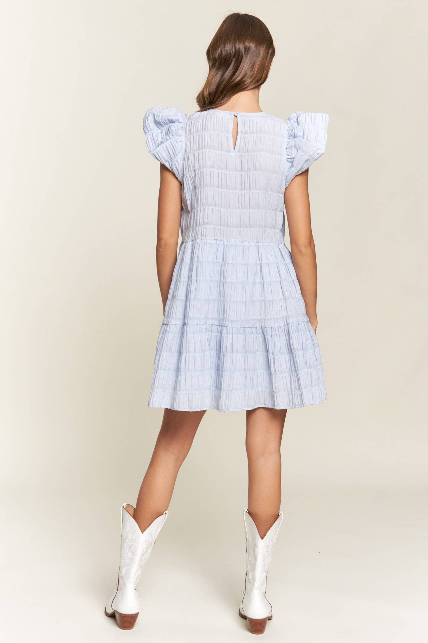 Bluebell Ruffle Smock Dress
