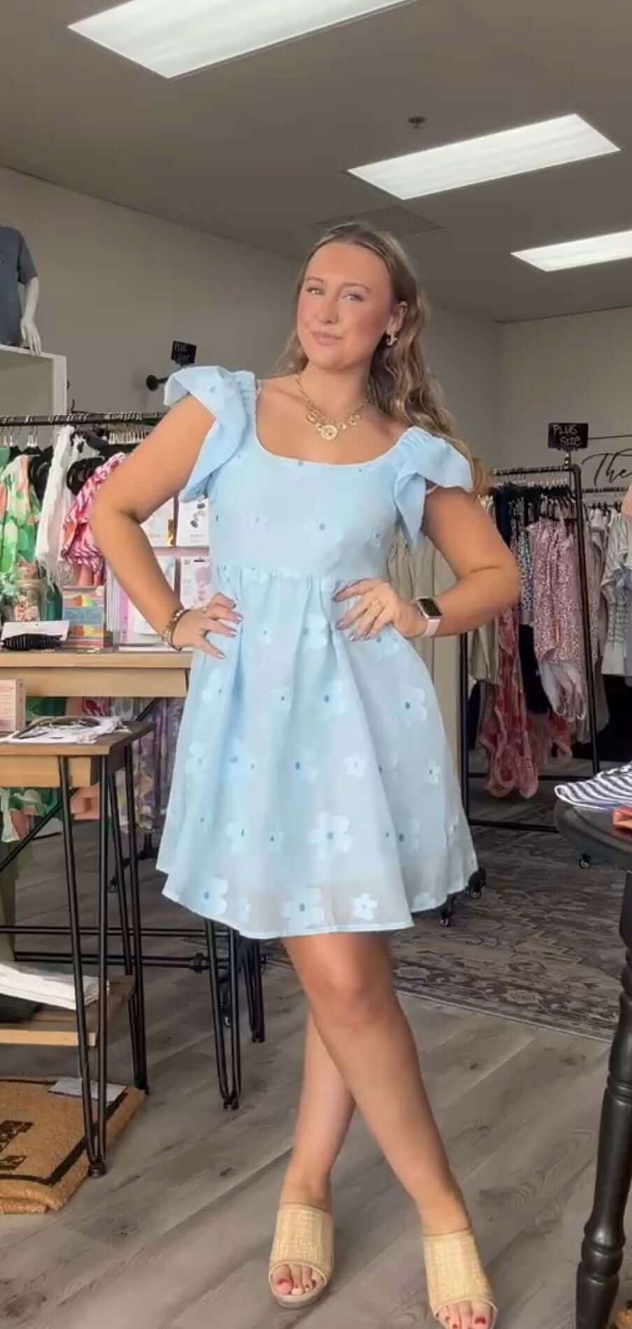Nothing But Blue Skies Dress | Women's Boutique Large Nothing But Blue Skies Dress | Women's Boutique Large