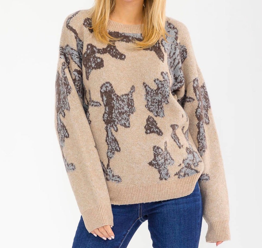 Pullover Print Sweater