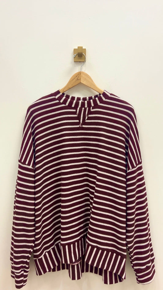 Bella’s Burgundy Striped Top