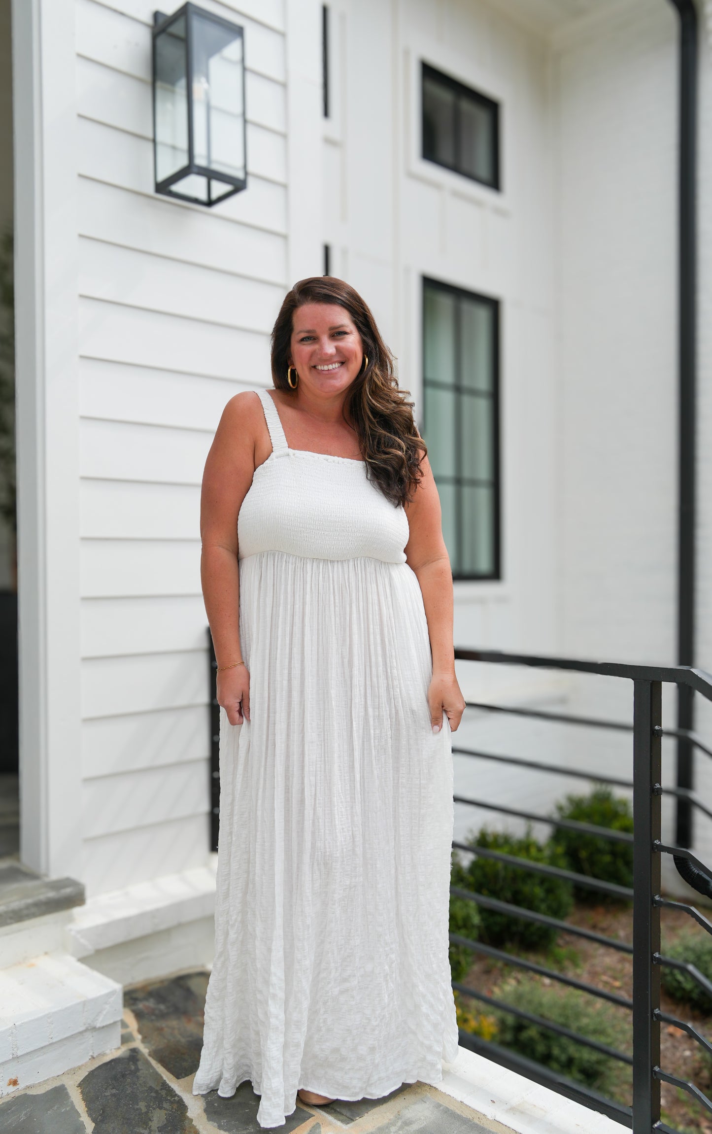 Whimsical White Maxi Dress