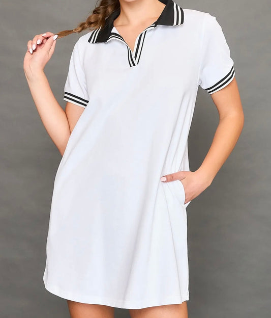 Sporty Chic Polo Mini Dress