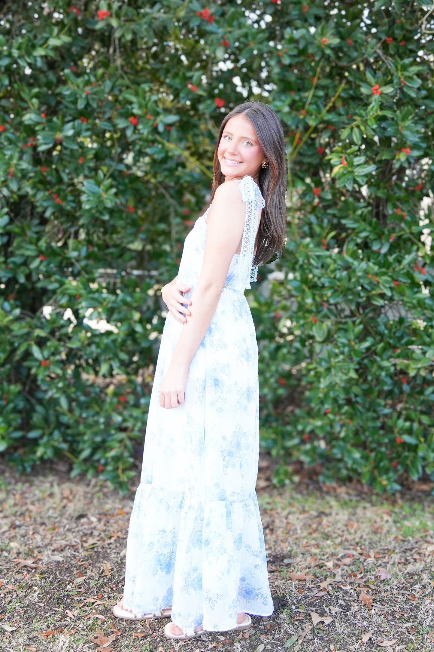 Crochet Strap Maxi Dress