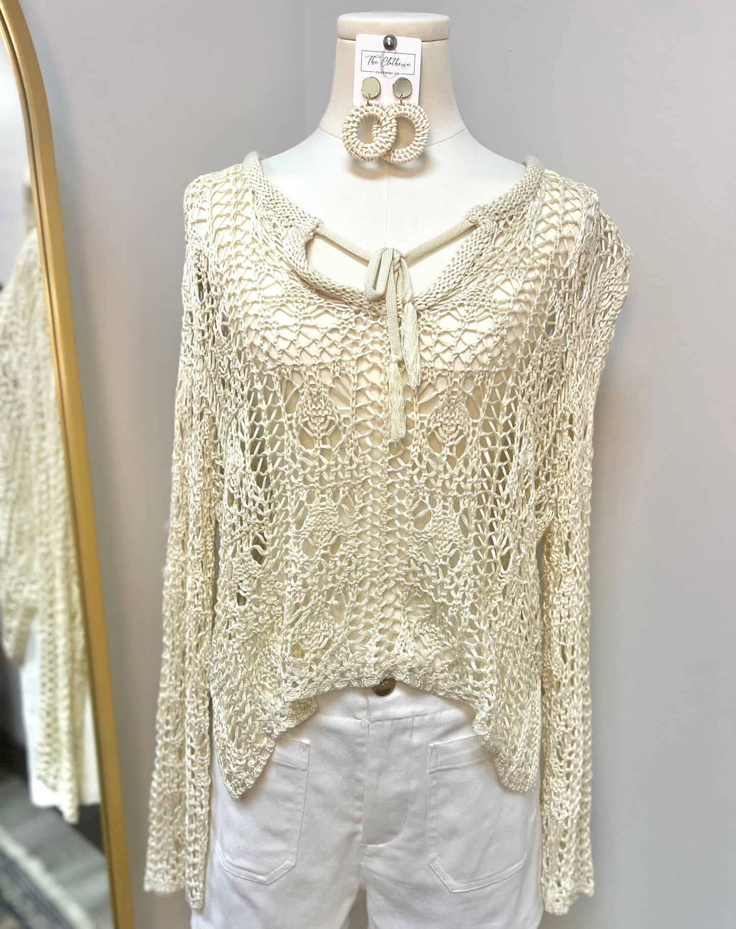 Loose Fit Boho Crochet Sweater