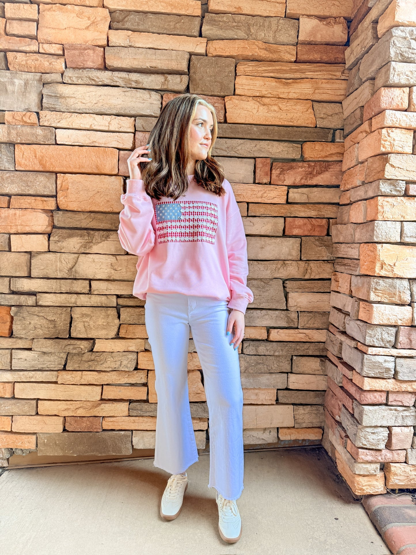 Too Cute In Pink Sweatshirt