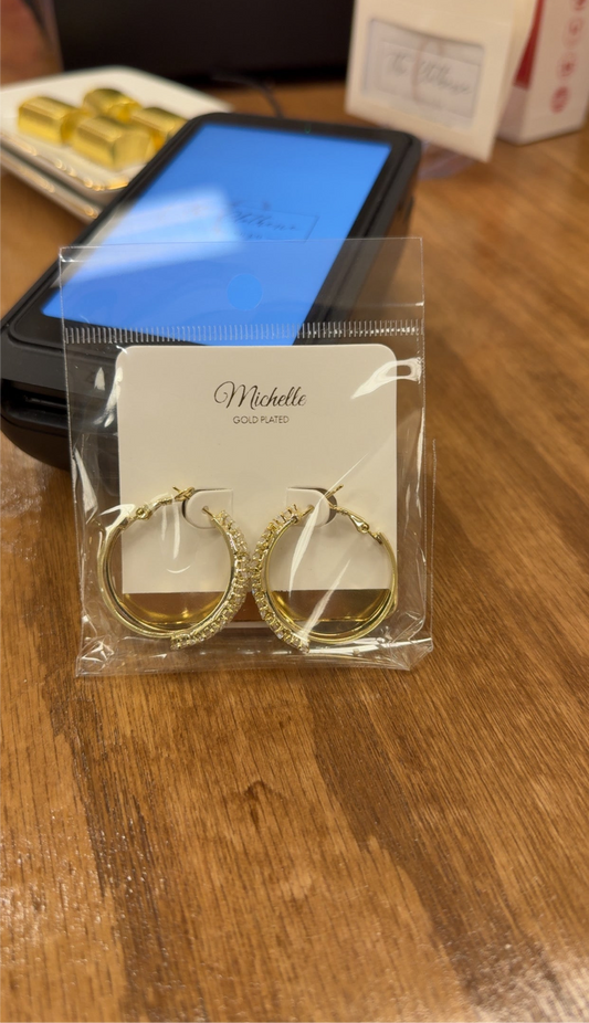 Gold Plated Hoops