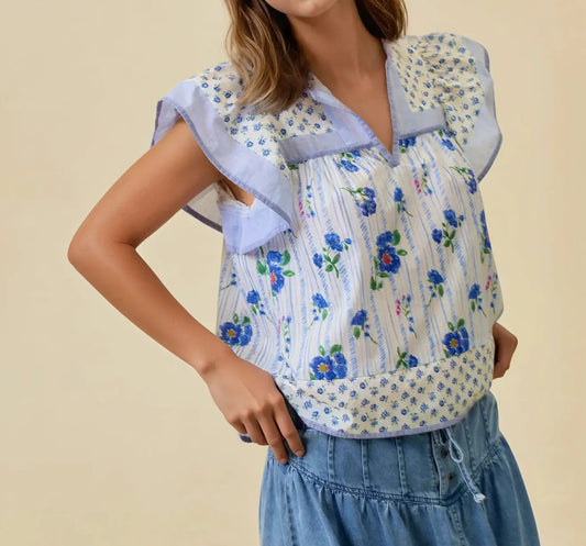 Flata Flutter Sleeve Top