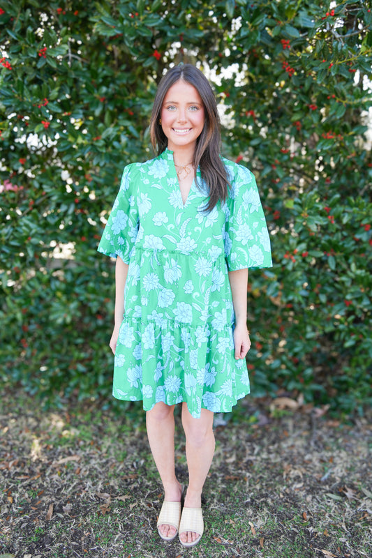 Waterlilly Floral Shift Dress