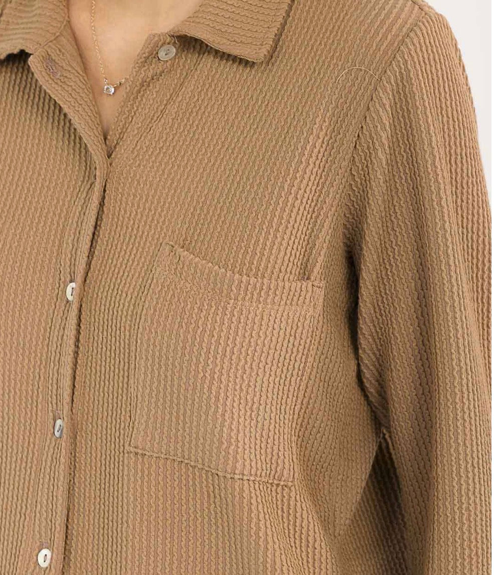 Bella’s Button-Up Ribbed Top
