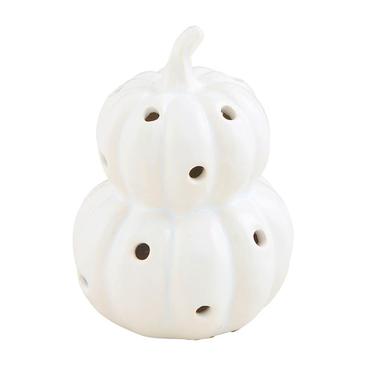 White Pumpkin Light-Up Sitter
