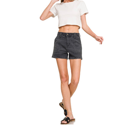 Utility Pocket Denim Shorts