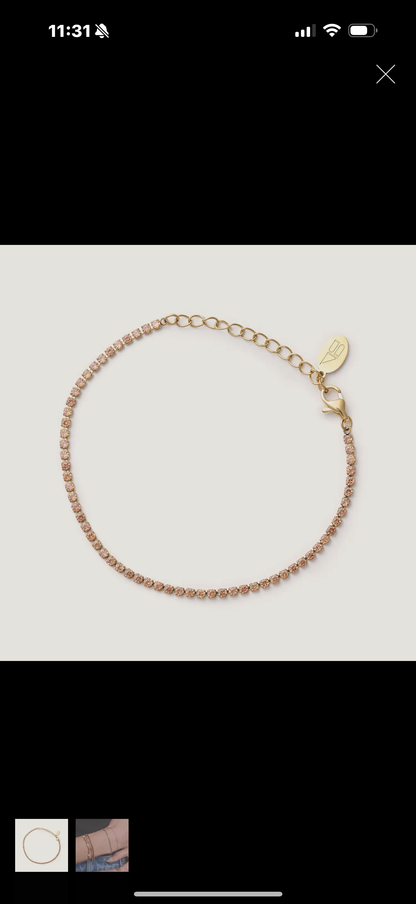 Mocha Micro Tennis Bracelet