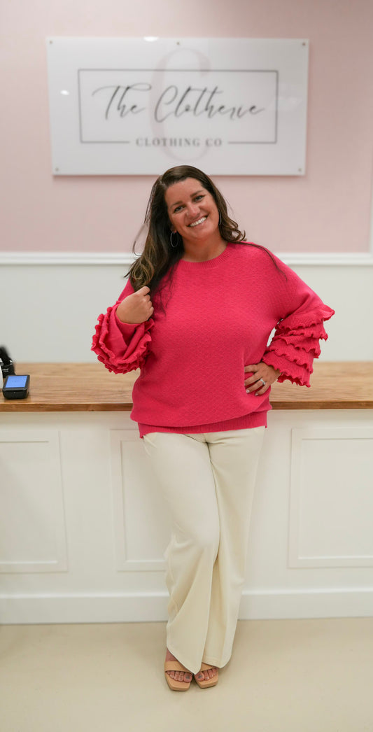 The "Puffy Ruffle Sleeve" Sweater